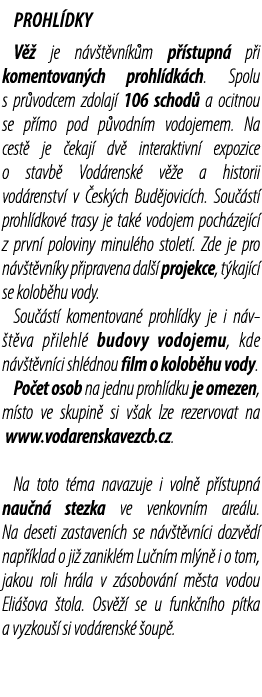 Prohl dky V  je n v t vn k m p  stupn  p i komentovan ch prohl dk ch. Spolu s pr vodcem zdolaj  106 schod  a ocitnou...