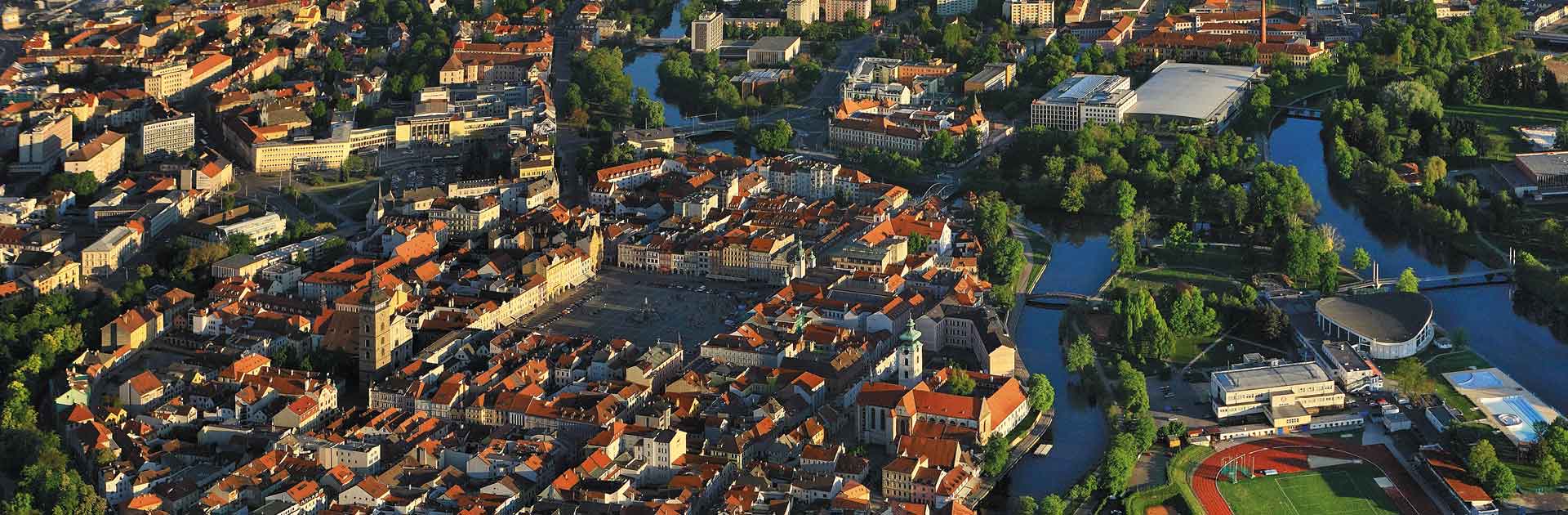 České Budějovice, letecký pohled